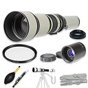 【中古】 高解像度マルチコート650-130mm F/8.0-16.0 プリセット望遠レンズ + 2倍テレコンバーター & Canon EOS DSLRS用アク...