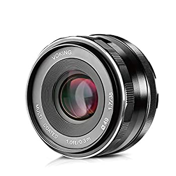 【中古】 Voking VK-35mm F1.7 大口径マニュアルプライム固定レンズ APS-C SONY EマウントデジタルミラーレスカメラA7III A9 NEX 3 3N 5 NEX 5T NEX 5R N