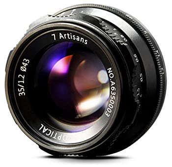 【中古】 7artisans 光電35mm f/1.2 レンズ マイクロフォーサーズマウント用 - ブラック