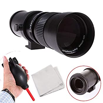 【中古】(未使用品) Runshuangyu 420-800mm f/8.3-16 HD ズーム 望遠 マニュアルフォーカスレンズ + T2/T アダプターリング キャノン EOS 6D 60D 70D 600D 650D 700D