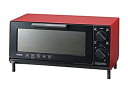 【中古】 ツインバード トースター オーブントースター コンパクト ミラーガラス レッド TS-4035R