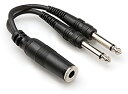 【中古】 Hosa YPP-106 モノラルフォンメス-モノラルフォンオス×2 Yケーブル