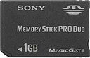  SONY メモリースティックPROデュオ 1GB MSX-M1GST
