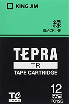 【中古】 キングジム テープカートリッジ テプラTR 12mm TC12G 緑