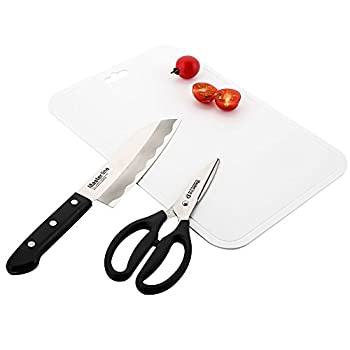 【中古】 パール金属 包丁 キッチンバサミ まな板 3点セット Master line2 ステンレス ブラックF-2180