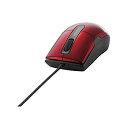 【中古】 BUFFALO バッファロー 有線BlueLEDマウス 静音/3ボタン/Sサイズ レッド BSMBU26SSRD