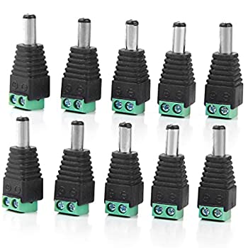 【中古】 DCジャック アダプター 変換アダプタ オス CCTV用 10つセット