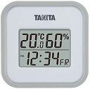 【中古】 タニタ 温湿度計 時計 カレンダー 温度 湿度 デジタル 壁掛け 卓上 マグネット グレー TT-558 GY