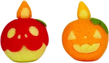 【中古】 ハマナカ フェルトキット Needle Acrylic Felt Halloween かぼちゃとりんごのロウソクおばけ H441-473