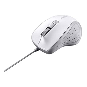 【中古】 バッファロー BSMBU300WH 有線 BlueLED 静音 5マウス ホワイト