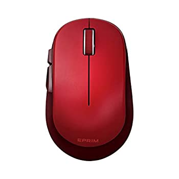 【中古】 エレコム マウス ワイヤレス (レシーバー付属) Mサイズ 5ボタン (戻る 進むボタン) BlueLED EPRIM レッド M-DY13DBXRD