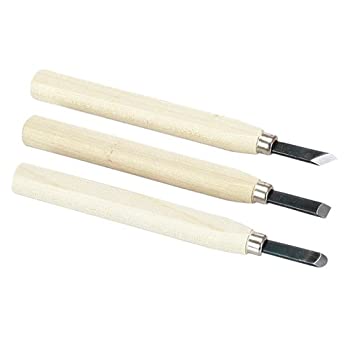 【中古】 プロクソン (PROXXON) 専用ナイフ3種セット 【刃物形状 平 丸 切出し】 ミニウッドレース付属刃物 No.28141