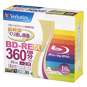 【中古】 バーベイタムジャパン(Verbatim Japan) くり返し録画用 ブルーレイディスク BD-RE DL 50GB 10枚 ホワイトプリンタブル 片面2層 1-2倍速 VBE260NP