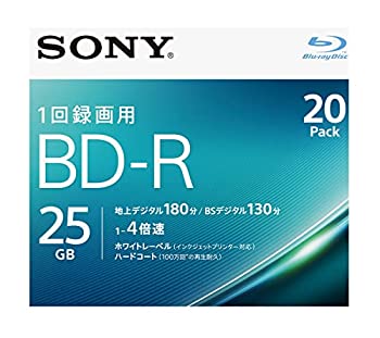 【中古】 【20枚 (地デジ約60時間) 録画番組ひとまず保存】 ソニー / 20枚入り / ビデオ用ブルーレイディスク / 1回録画用 / BD-R / 1枚あたり25GB