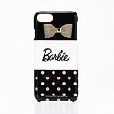 【中古】 iPhone7 (Barbie Design) リボンプリントハードケース ドット柄 LP-BI7HSRB