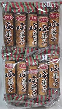 【中古】 やおきん 黒砂糖 ふ菓子 （1 大袋は11cm前後の丈のおふが30小袋入り）