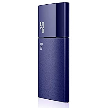 【中古】 シリコンパワー USBメモリ 8GB USB3.0 スライド式 Blaze B05 ネイビーブルー SP008GBUF3B05V1D