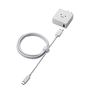 【中古】 エレコム USB 充電器 ACアダプター コンセント usb type c 急速充電器 折畳式プラグ ホワイトフェイス MPA-ACCCS154WF