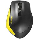 【中古】 バッファロー 無線BlueLED 3ボタンプレミアムフィットマウス イエロー