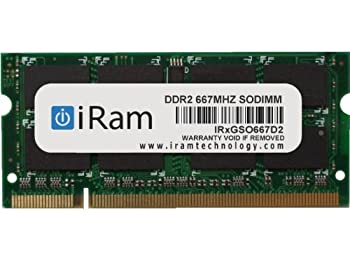 【中古】 iRam Technology Mac用メモリ DDR2 667 1GB 200pin SO-DIMM IR1GSO667D2