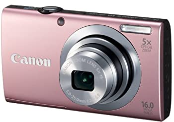 【中古】 Canon キャノン デジタルカメラ PowerShot A2400IS ピンク 1600万画素 光学5倍ズーム PSA2400IS (PK)