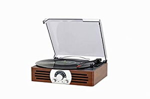 【中古】 エバリエント 木製コンパクトレコードプレーヤー TT-38