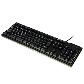 【中古】 オウルテック Cherry社製 茶軸 メカニカルキースイッチ採用 USB PS2両対応 Nキーロールオーバー対応 109フルキー 日本語キーボード ブラック O