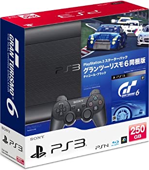 【中古】 PlayStation 3 スターターパック グランツーリスモ6同梱版 チャコール・ブラック (15周年アニバーサリーカー Nissan GT-R NISMO GT3 15th Anniv