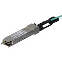 【中古】 StarTech.com AOCケーブル 15m MSA対応アンコード アクティブ光ケーブル MSA準拠スイッチ対応 QSFP40GAO15M