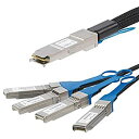 【中古】 StarTech.com DAC Twinax ブレークアウトケーブル 5m Cisco製品QSFP-4SFP10G-CU5M互換 銅線ダイレクトアタ...