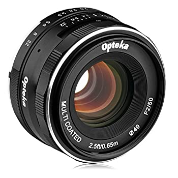 【中古】 Opteka 50mm f 2.0 HD MC マニュアルフォーカス プライムレンズ パナソニック マイクロ 4 3 マウント デジタル カメラ用