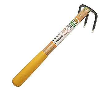 【中古】 浅香工業 象 片手鍬 三本爪 300mm 椎柄 グリップ付