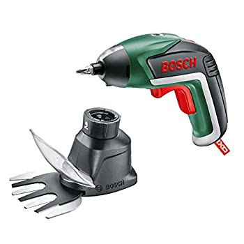 【中古】 ボッシュ BOSCH コードレス電動ドライバー IXO5 正逆転切替 LEDライト ビット10本 充電器 ケース付 園芸バリカンアダプターセット