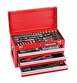 【中古】 トネ TONE ツールセット TSA350 差込角9.5mm 3/8 レッド 内容72点