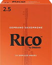 【中古】 D'Addario WoodWinds ダダリオ リード ソプラノサックス用 RICO RIA1025 硬さ:2.5 10枚入り