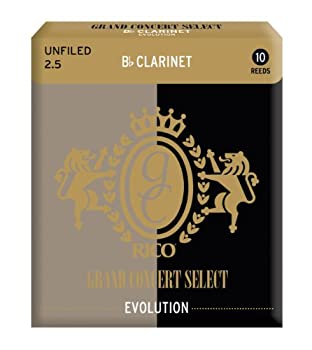【中古】 D'Addario WoodWinds ダダリオ リード Bbクラリネット用 GRAND CONCERT SELECT EVOLUTION UNFILED RGE10BCL250 硬さ:2.5 10枚入り