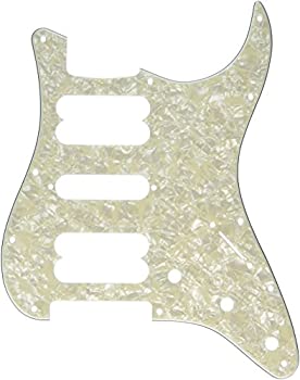 【中古】 Fender フェンダー ピックガード Pickguard StratocasterR H S H 11-Hole Mount Aged White ...