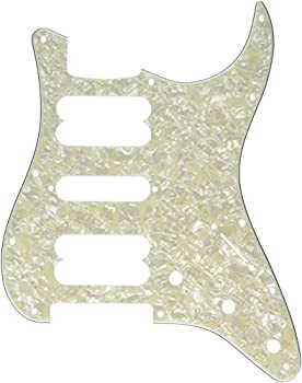 【中古】 Fender フェンダー ピックガード Pickguard StratocasterR H S H 11-Hole Mount Aged White Pearl 4-Ply