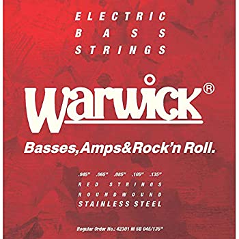 【中古】 WARWICK ワーウィック エレキベース弦 5弦セットステンレス 42301 RED Strings Medium Low B 045 135