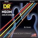 【中古】 DR ベース弦 5弦 NEON ニッケルメッキ マルチ カラー コーテッド .045-.125 NMCB5-45