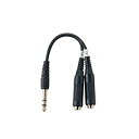 【中古】 TECH 変換ケーブル ステレオフォン メスX1⇔モノラルフォン メスX2 ブラック YPO-03