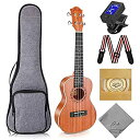 【中古】 コンサート・ ウクレレ Ranch Concert Ukulele 23 インチ・サイズ 天然ウッド製 【Hawaii 初心者入門セット】専門の ハワイ・ミニ・ギター 楽器