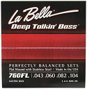 【中古】 La Bella 760FL Deep Talkin' Bass Light 043-104 Stainless Flat Wound