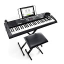 【中古】 888M Alesis 電子キーボード 61鍵盤 ヘッドホン スタンド 椅子 コンパクト オンラインレッスン付 Melody 61 MKII