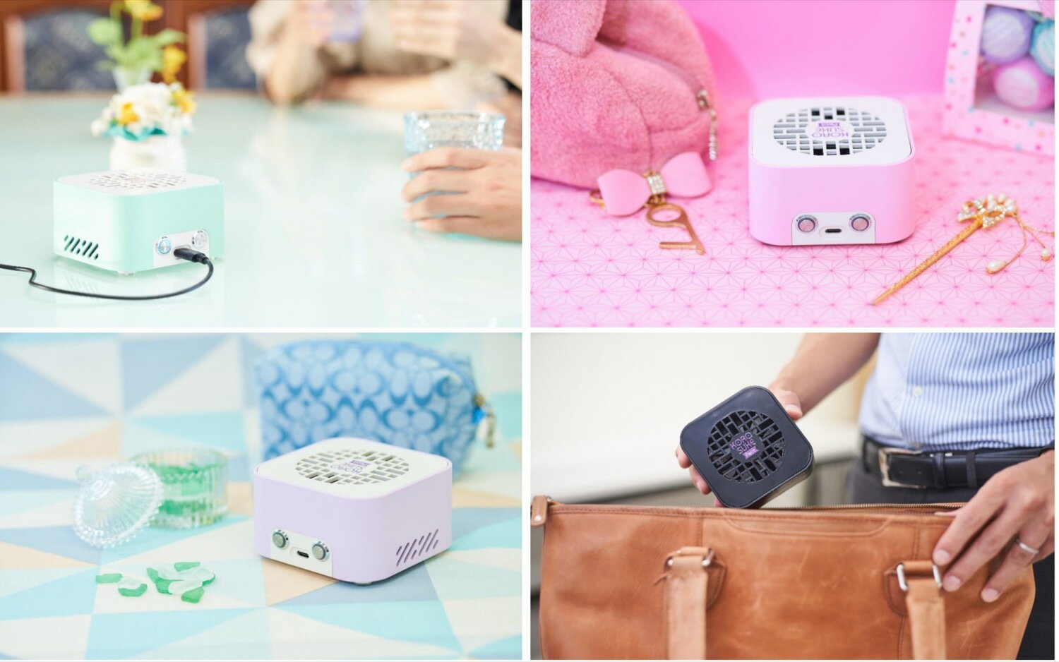 ヨーホー電子 YMP-11905 コロスケ プチ パーソナル 光触媒 空気清浄機 除菌 脱臭 ナイトブラック 携帯用 花粉 有害物質 分解 4畳〜5畳 コンパクト 卓上 デスク 日本製 KOROSUKE Petit YOHO (06)