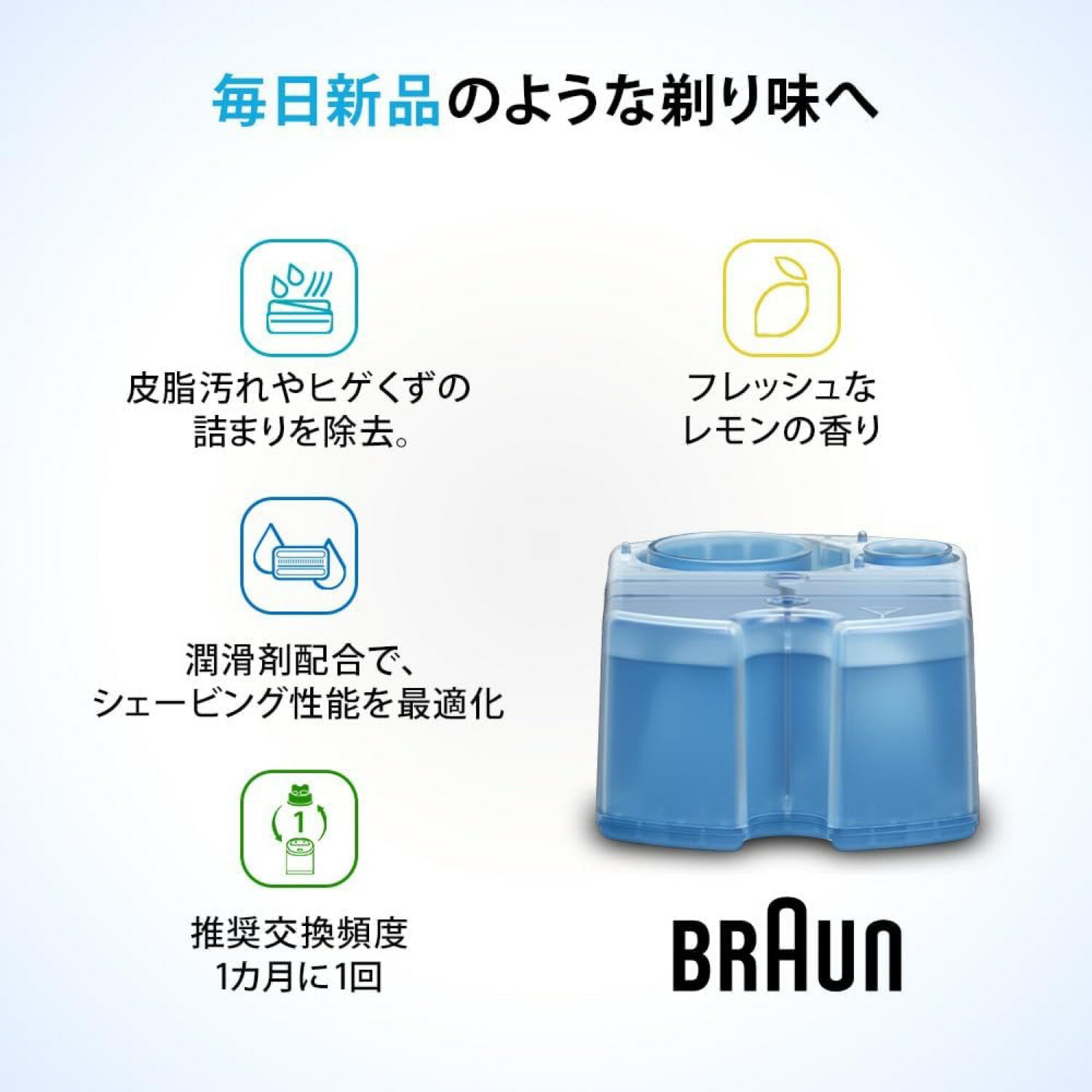 BRAUN CCR10 シェーバー専用 洗浄液 10個入 カートリッジ 交換用 洗浄 除菌 アルコ...