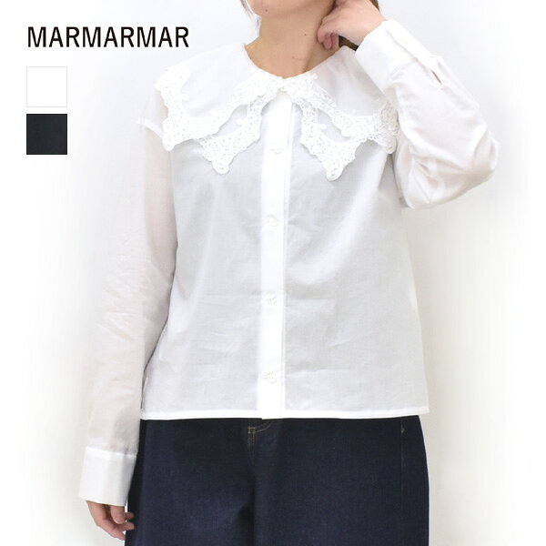 ＼最大2000円OFFクーポン!スーパーSALE!6/11(木)01:59まで／MARMARMAR マーマーマー レースカラーロングスリーブシャツ 1-830103 レディース