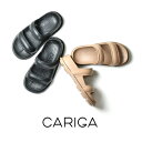 CARIGA カリガ ダブルストラップサンダル シューズ C210306 メンズ レディース ユニセックス【ブラック/ピンクベージュ】【送料無料】