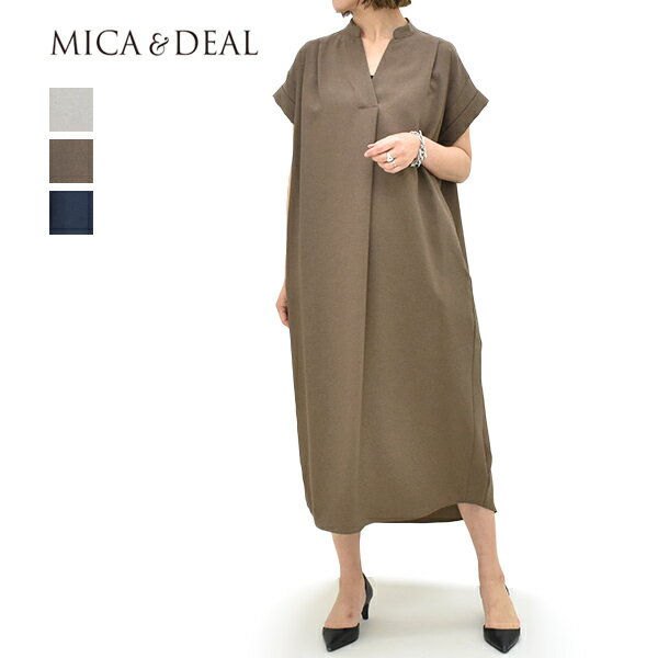Rakuten - MICA&DEAL マイカアンドディール タックショルダーワンピース 0126204106 レディース【ライトベージュ/ブラウン/ネイビー】【送料無料】