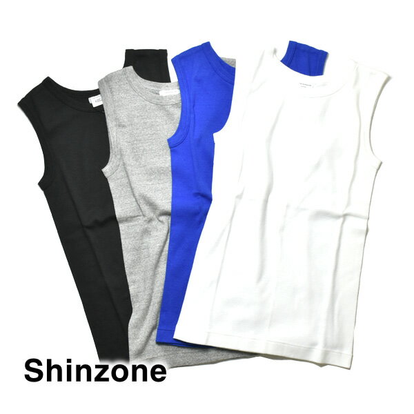 Rakuten - ＼最大2000円OFFクーポン!スーパーSALE!6/11(木)01:59まで／THE SHINZONE シンゾーン CIRCULAR RIB N/S サーキュラーリブ ノースリーブ カットソー 24MMSCU07 レディース【ホワイト/グレー/ブラック/ブルー/モスグリーン】【送料無料】